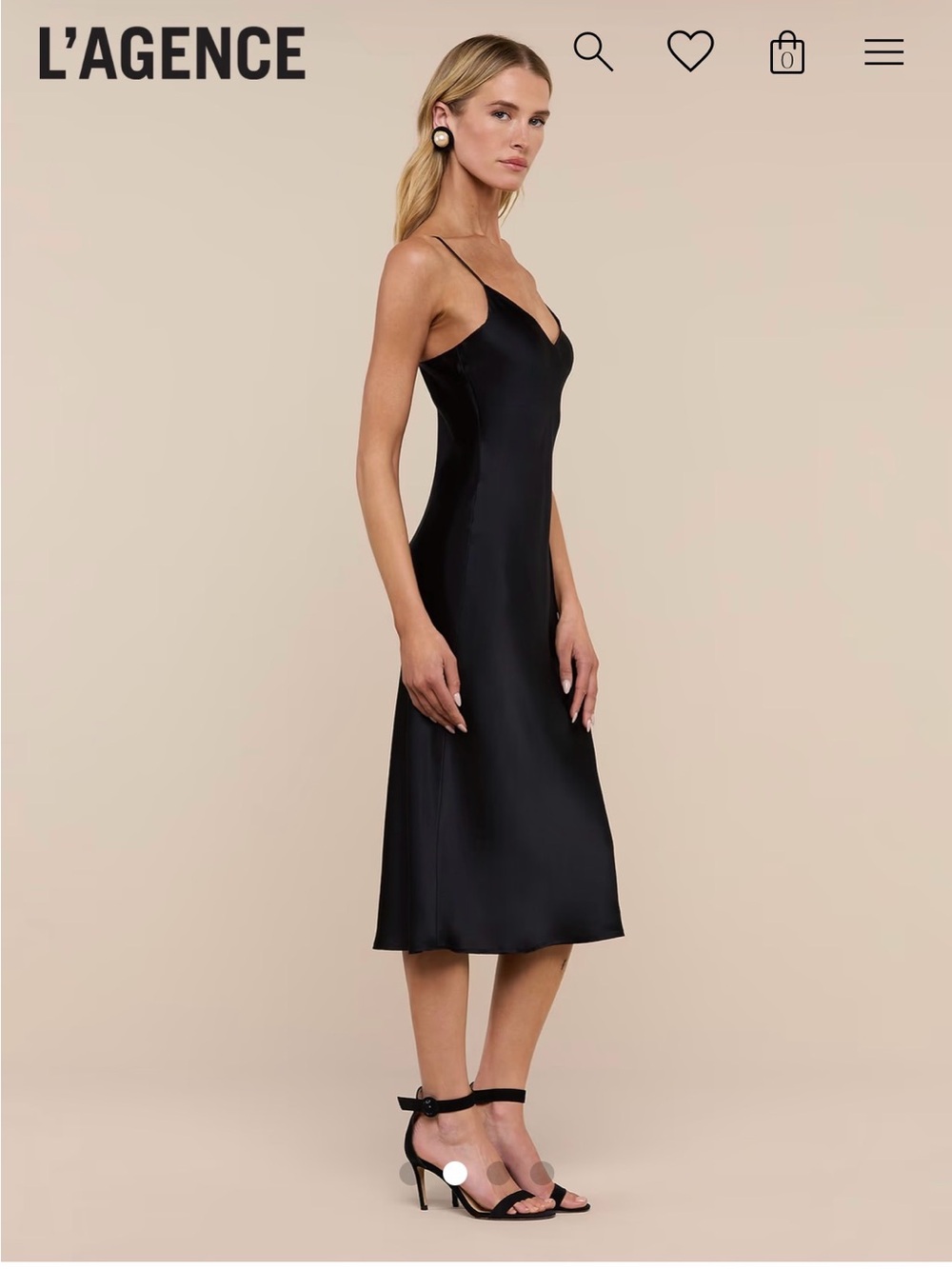 L’agence Jodie silk slip dress